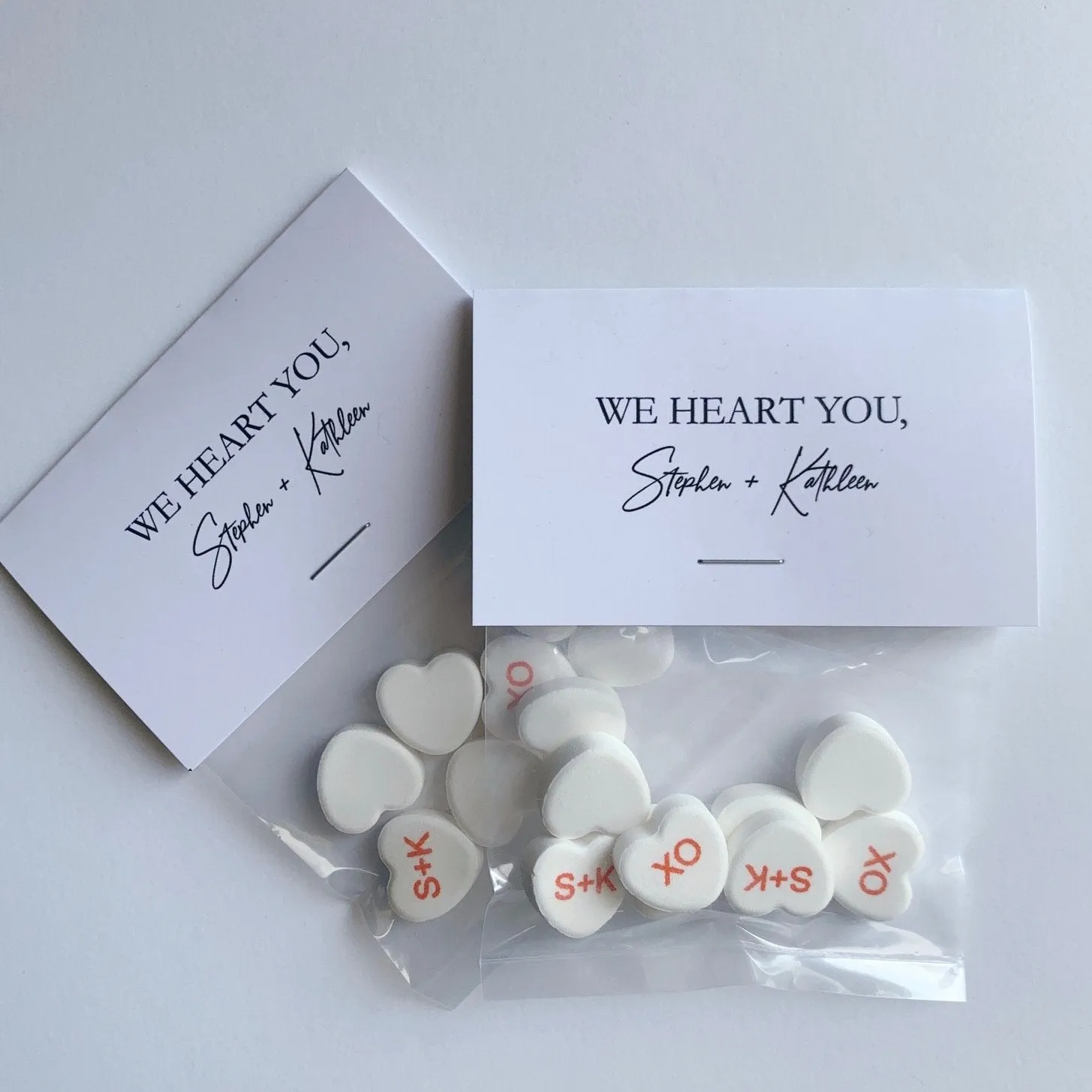 Personalized Logo White Circle Candies - 8 Per Bag