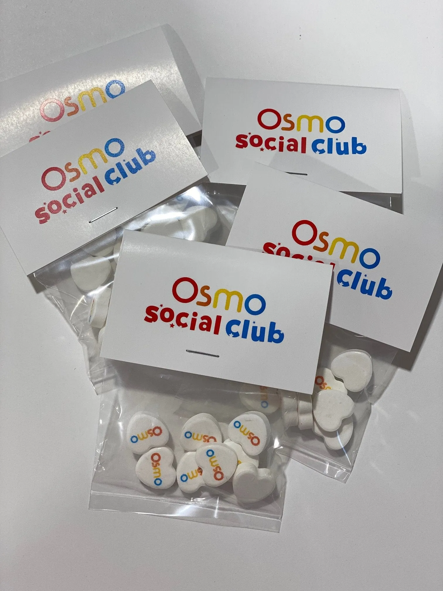 Personalized Logo White Circle Candies - 8 Per Bag