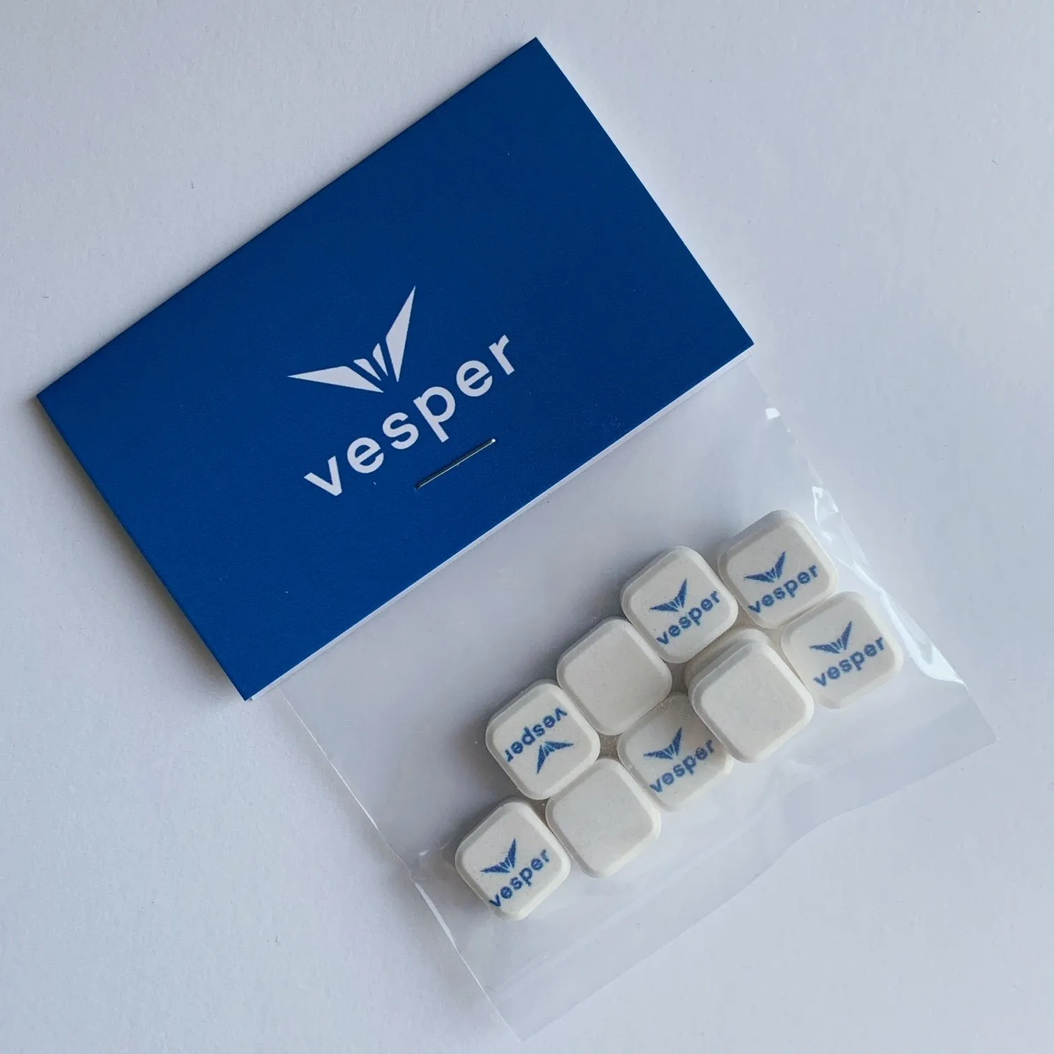 Personalized Logo White Circle Candies - 8 Per Bag