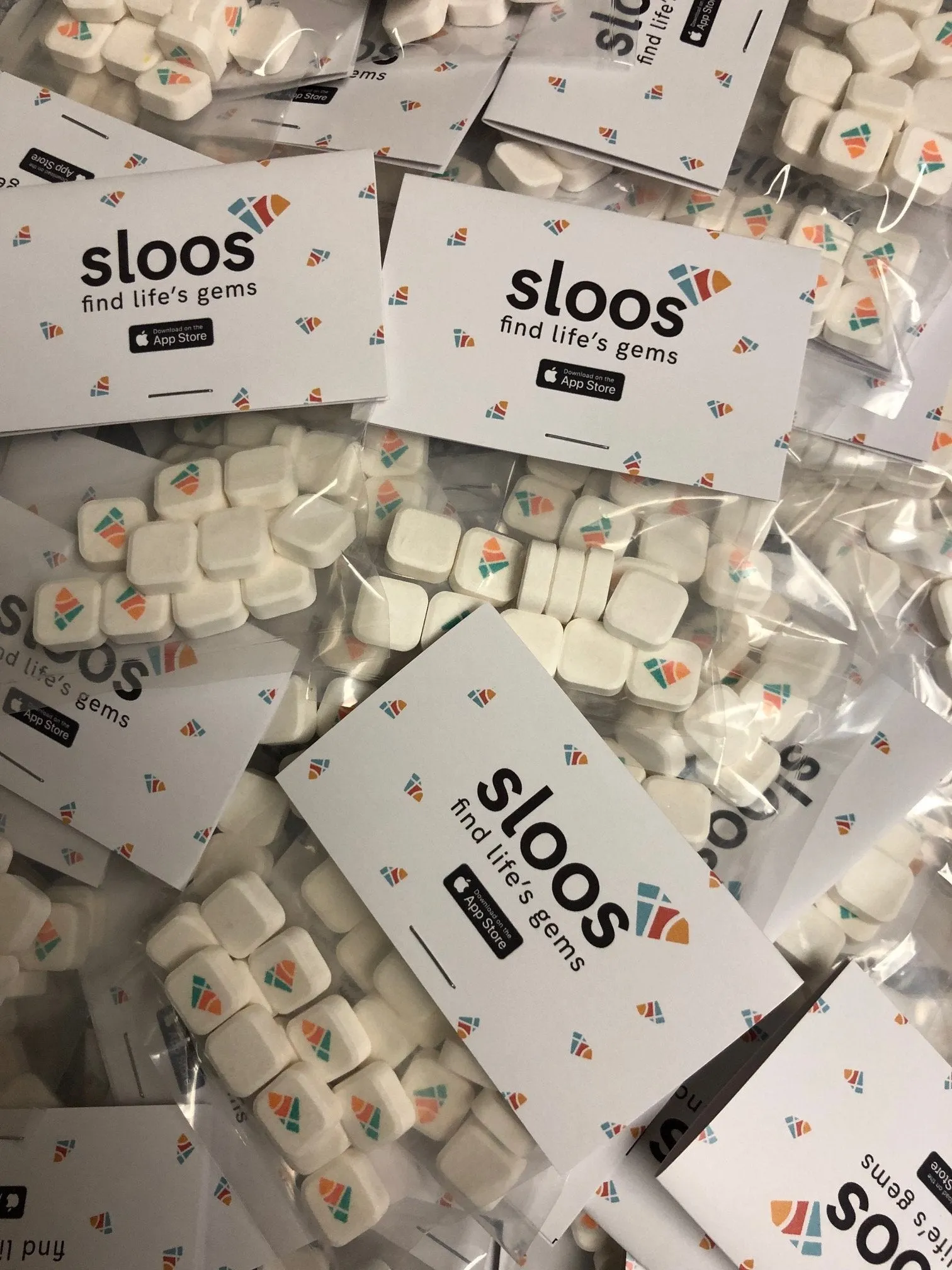 Personalized Logo White Circle Candies - 8 Per Bag