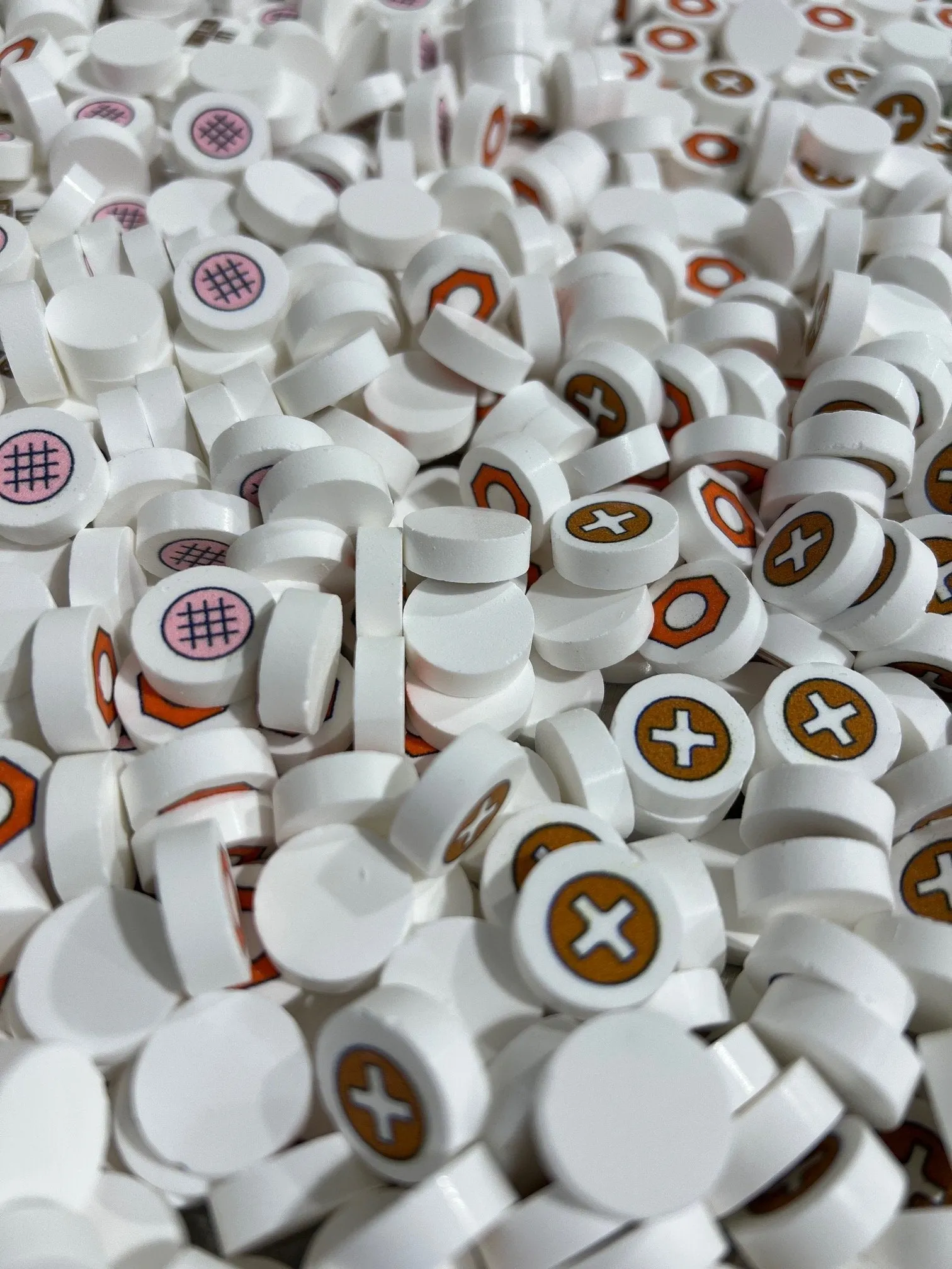 Personalized Logo White Circle Candies - 8 Per Bag