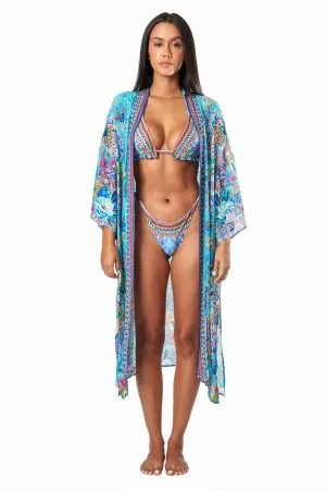 Poppy Garden Floral Kimono Cover Up