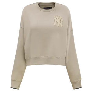 Pro Max Yankees Crop Sweatshirt Sweater - Taupe