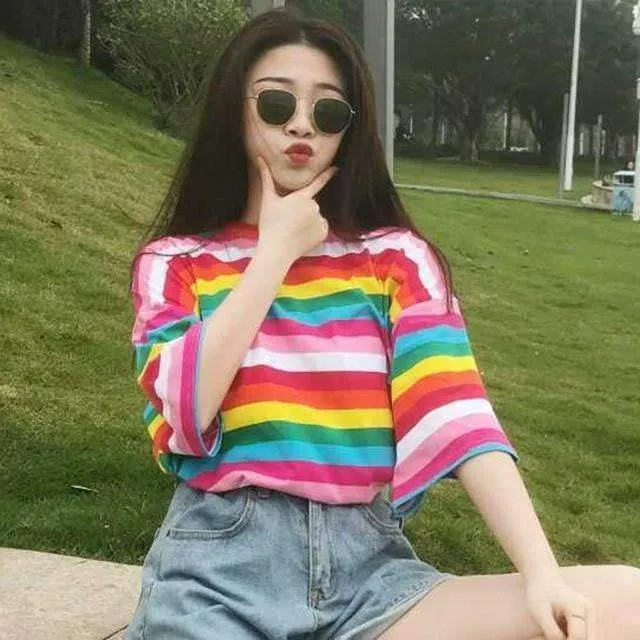 Rainbow Striped Shirt