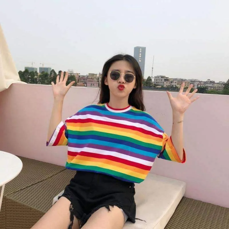 Rainbow Striped Shirt