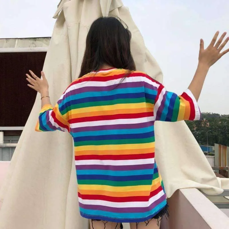 Rainbow Striped Shirt