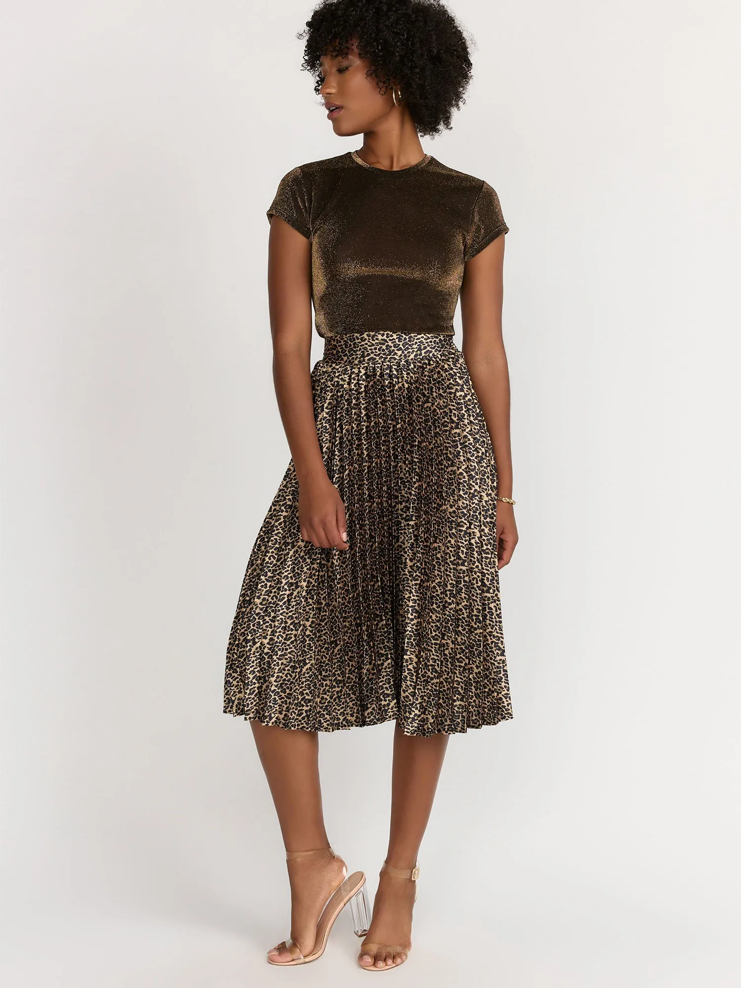 RD Style Short Sleeve Shimmer Mesh Crop T-Shirt - Brands We Love