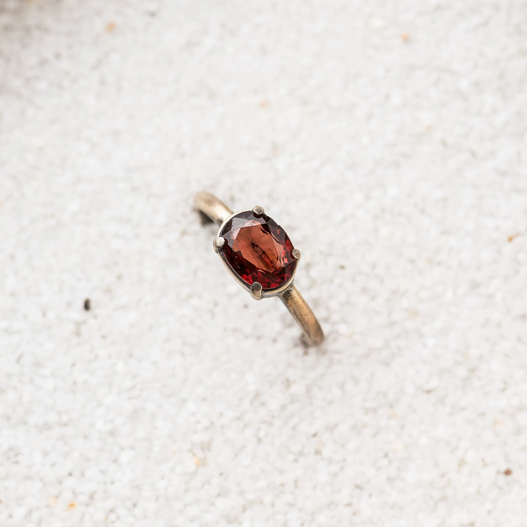 Red Spinel East-West Ring