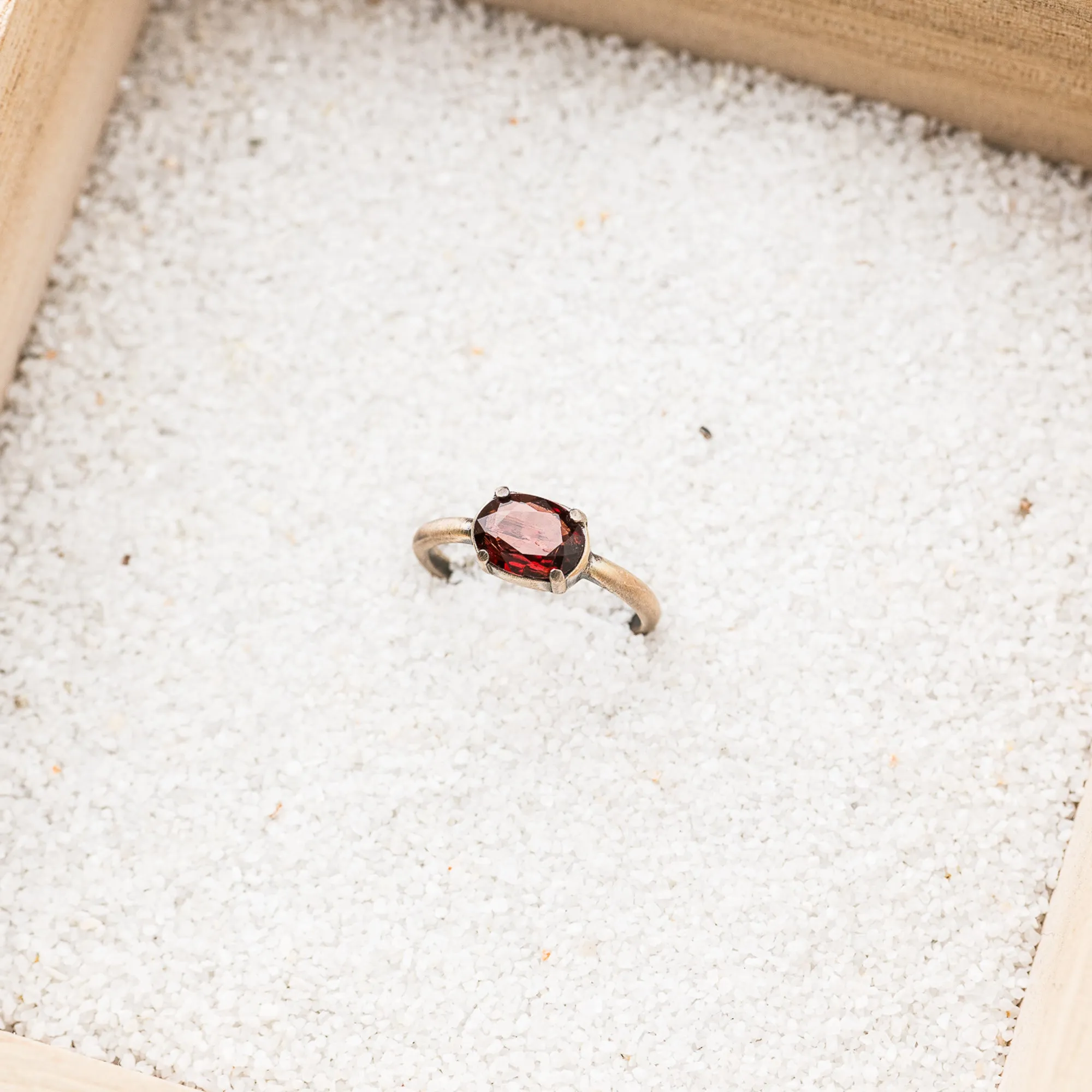 Red Spinel East-West Ring