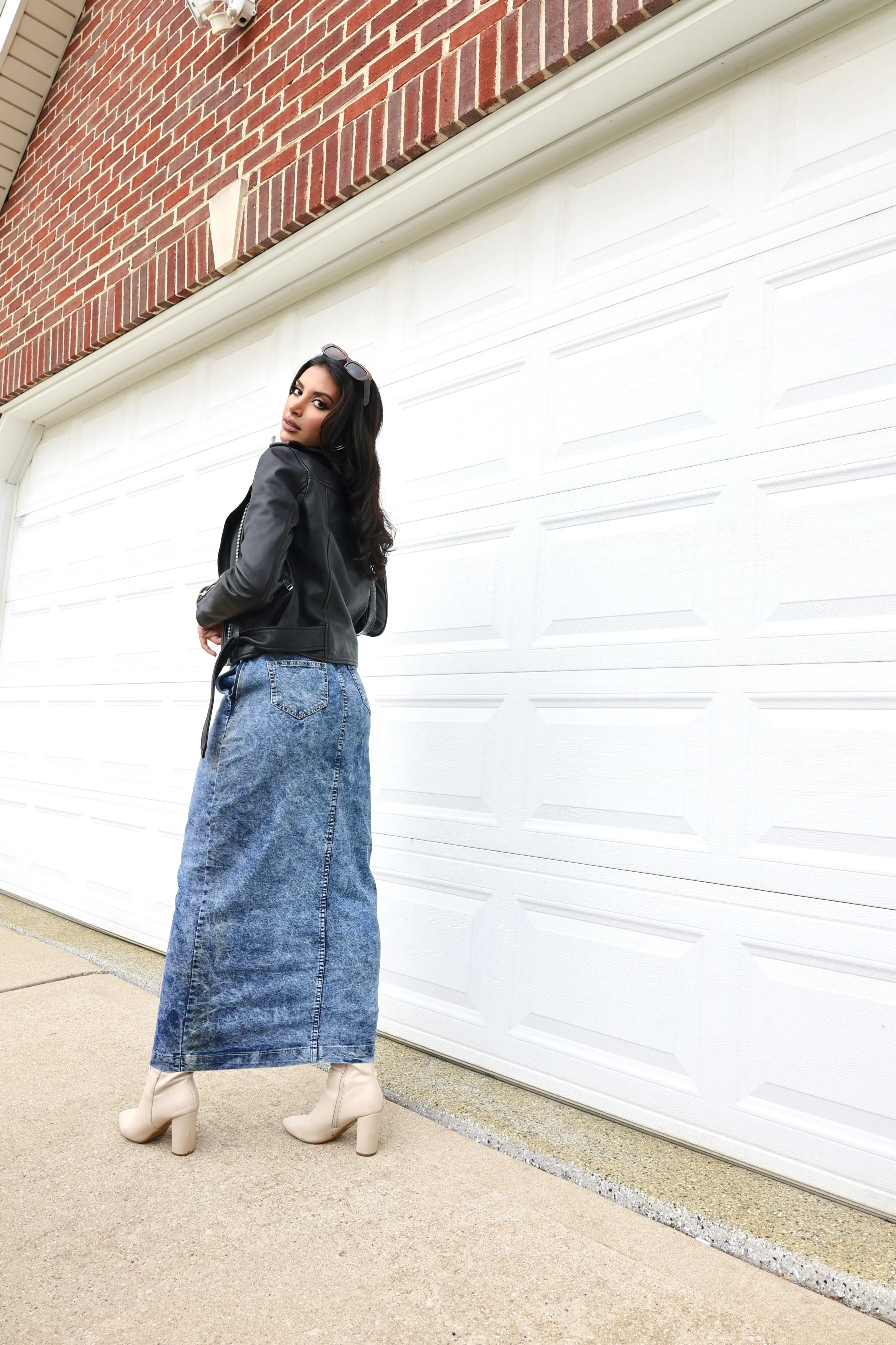 Retro Denim Maxi