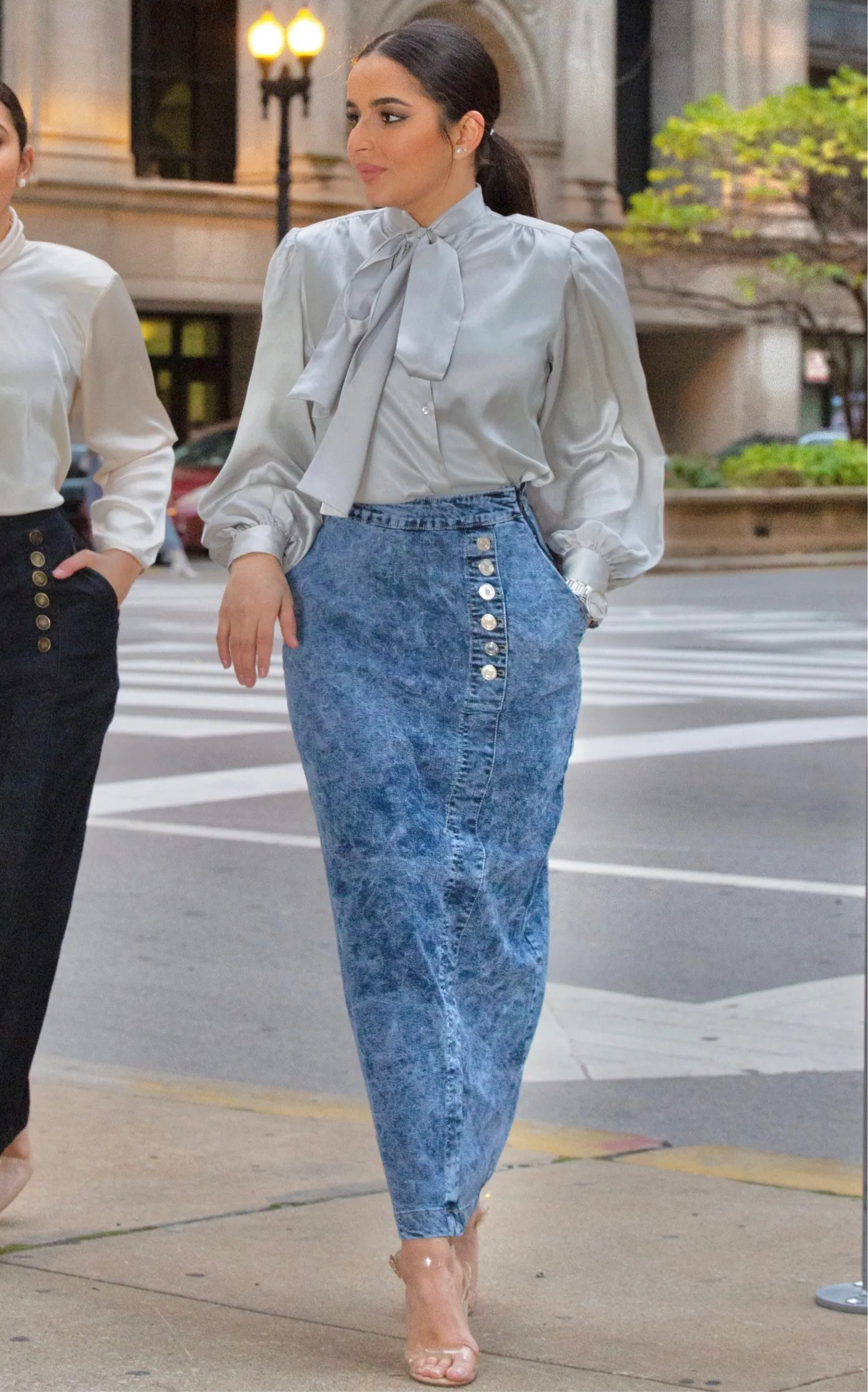 Retro Denim Maxi
