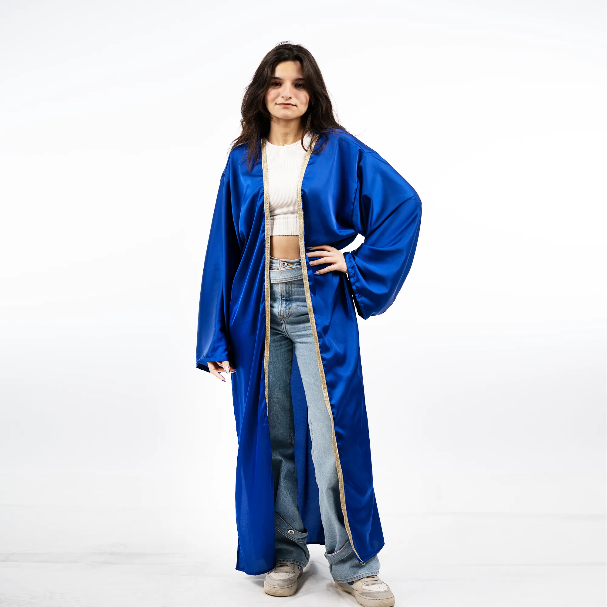 Royal Blue Silk Kaftan