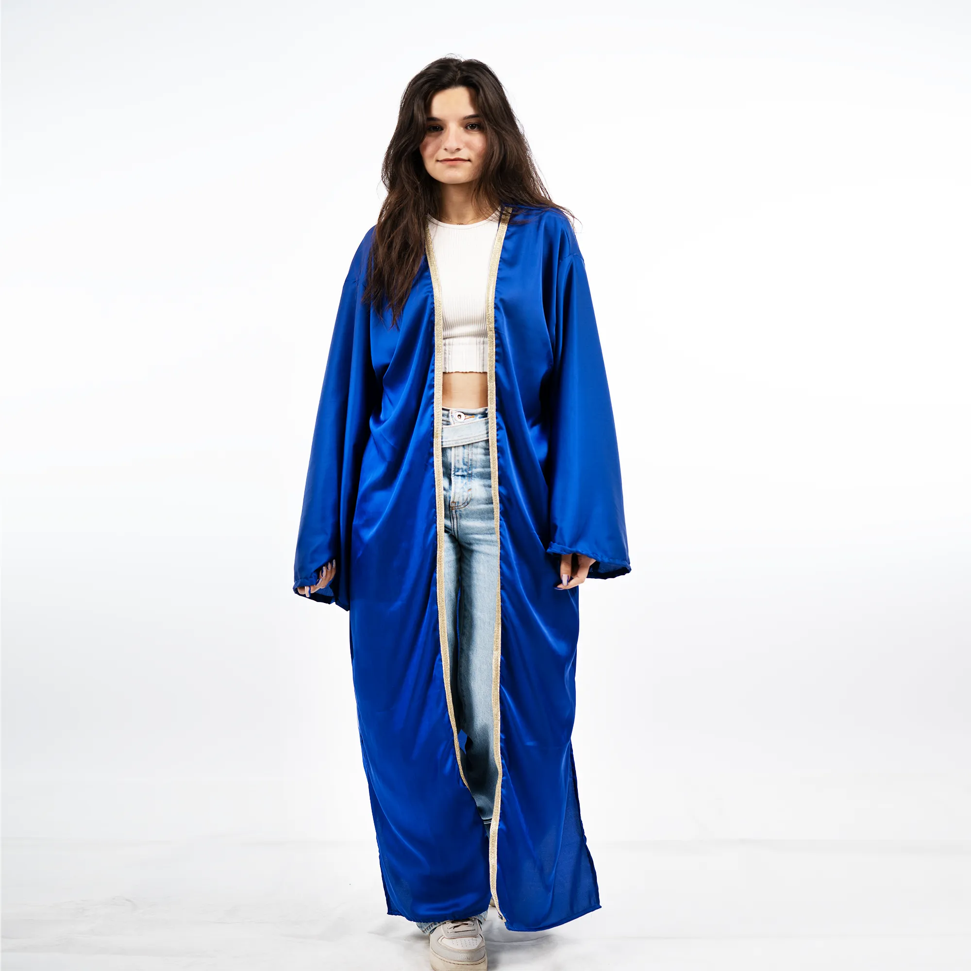 Royal Blue Silk Kaftan