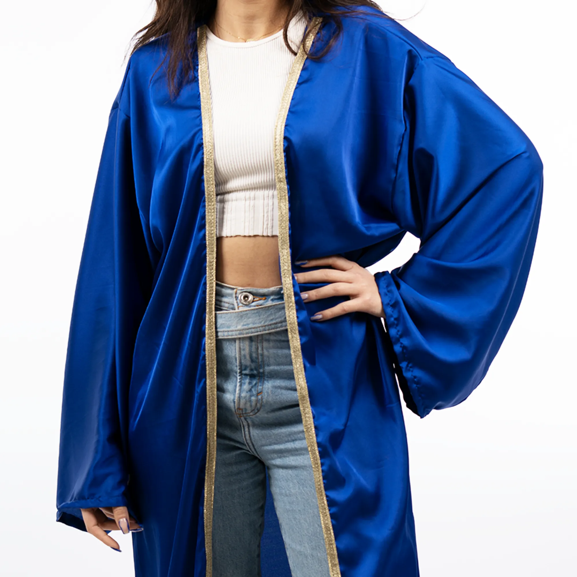 Royal Blue Silk Kaftan