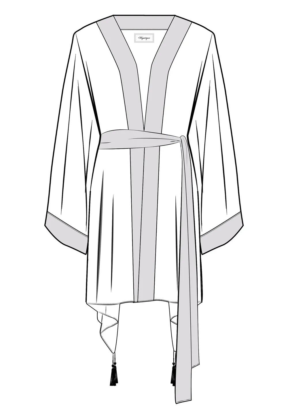 Safari - African Cat Kimono (Black)
