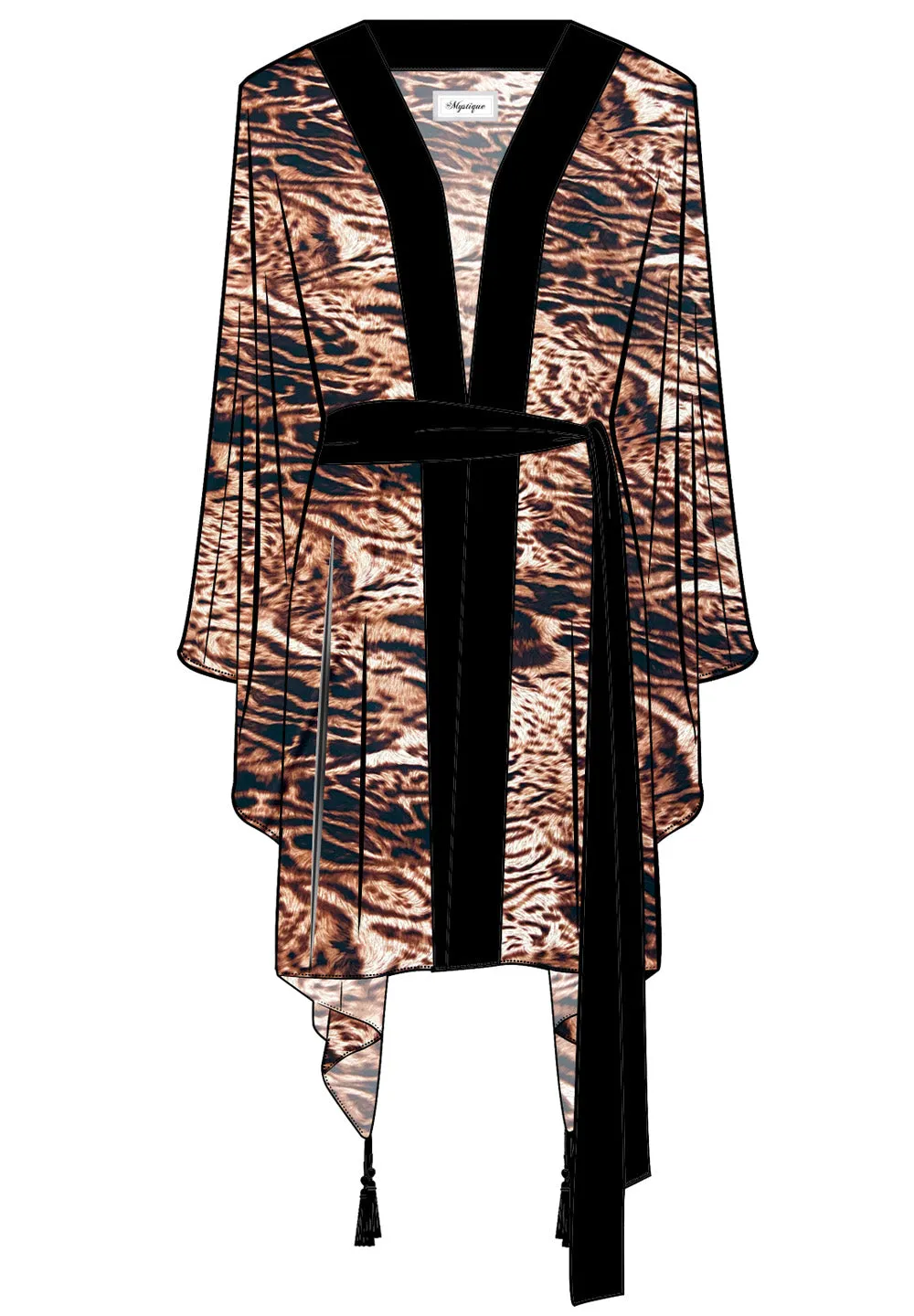 Safari - African Cat Kimono (Black)