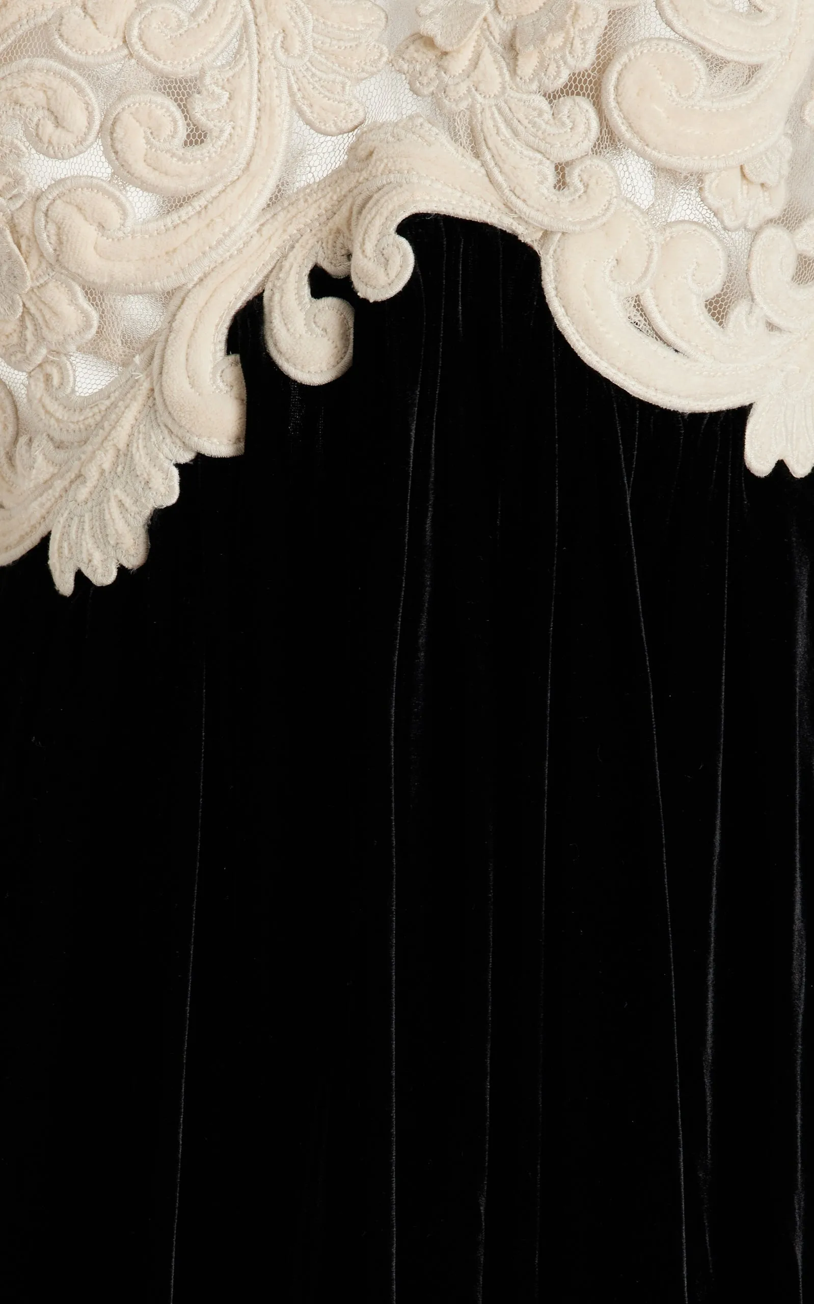 Sensory Lace and Velvet Gown