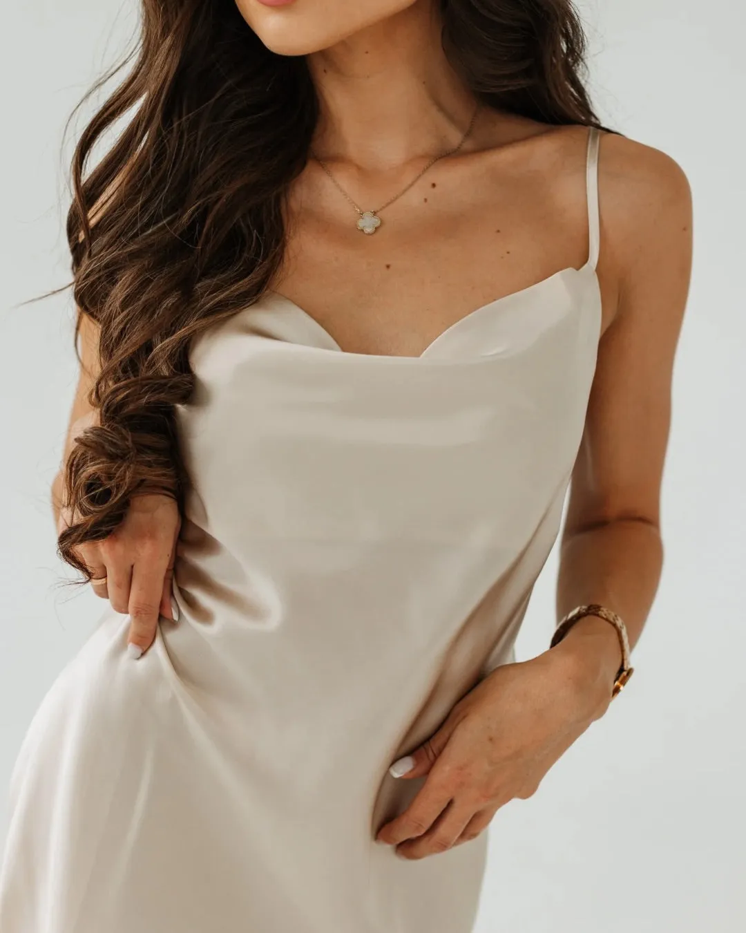 Short Silk slip dress