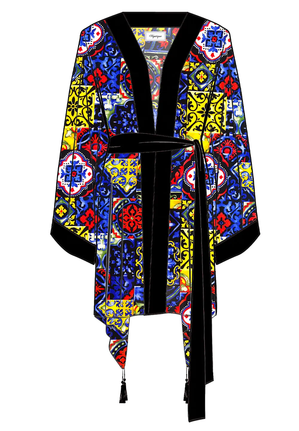 Siciliana - Valentina Kimono (Black)