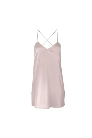 Silk Slip Dress 'Patricia' in Champagne Pink