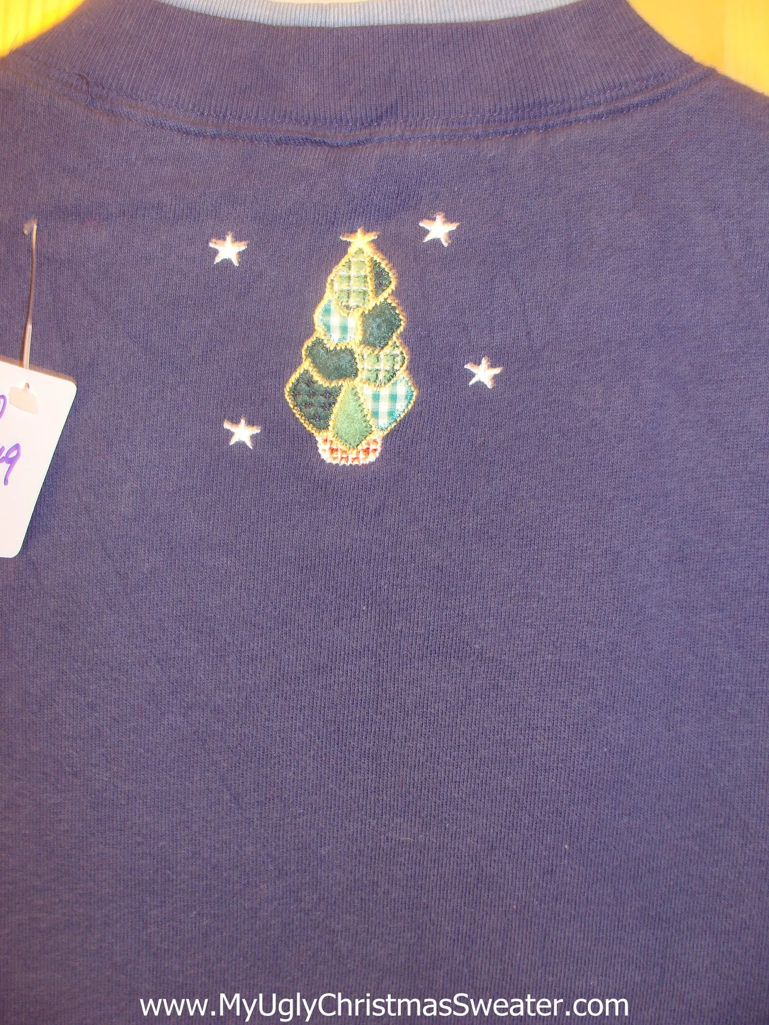 Tacky Cheap Christmas Sweatshirt Cat Fireplace