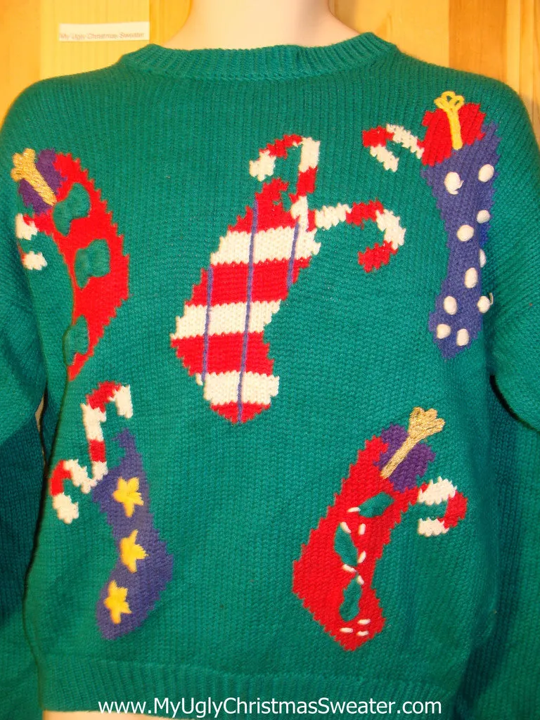 Tacky Ugly Christmas Sweater Old School 80s Classic Bold and Festive (f410)