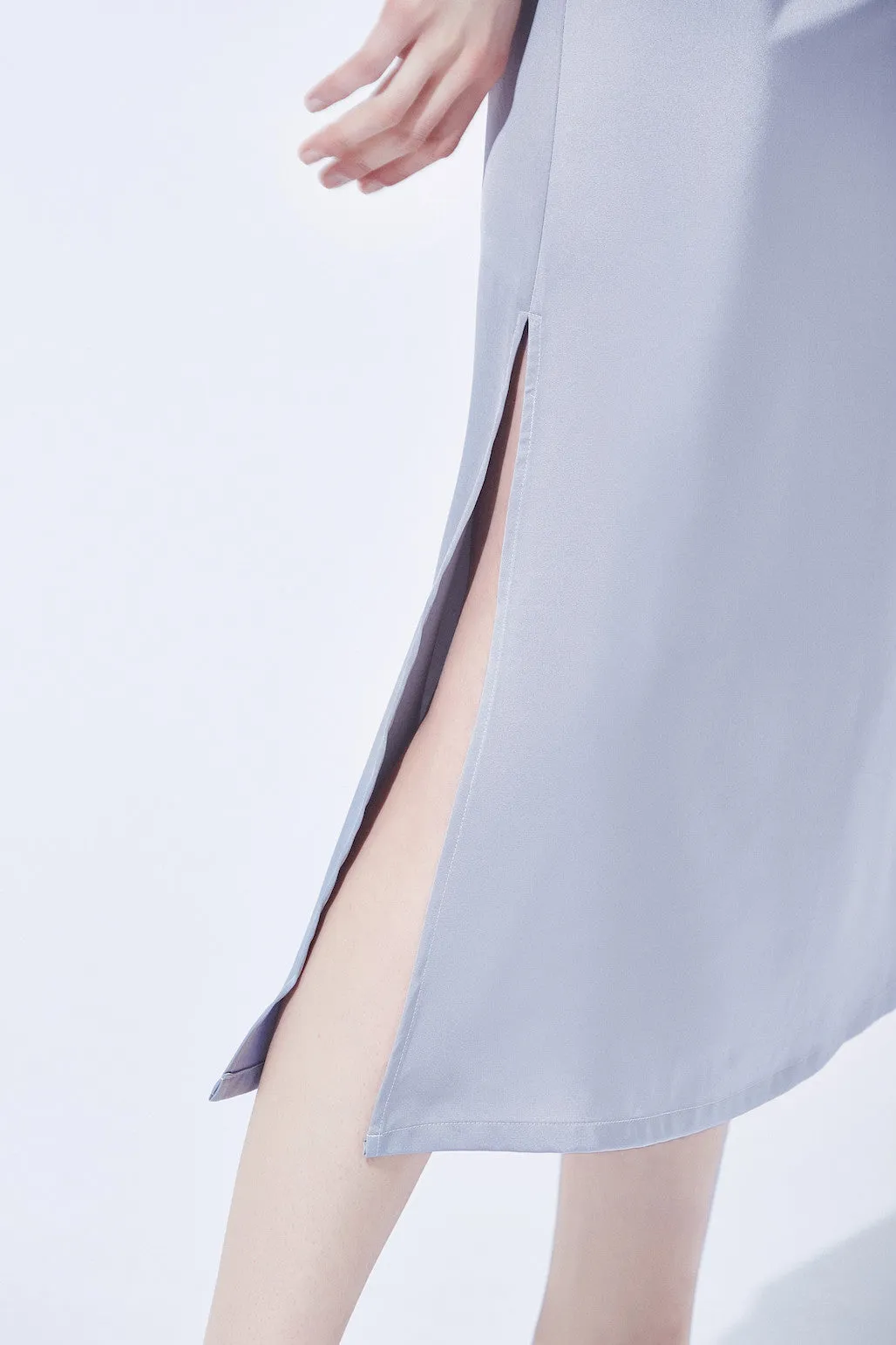 Teresa Slip Dress - Steel Blue