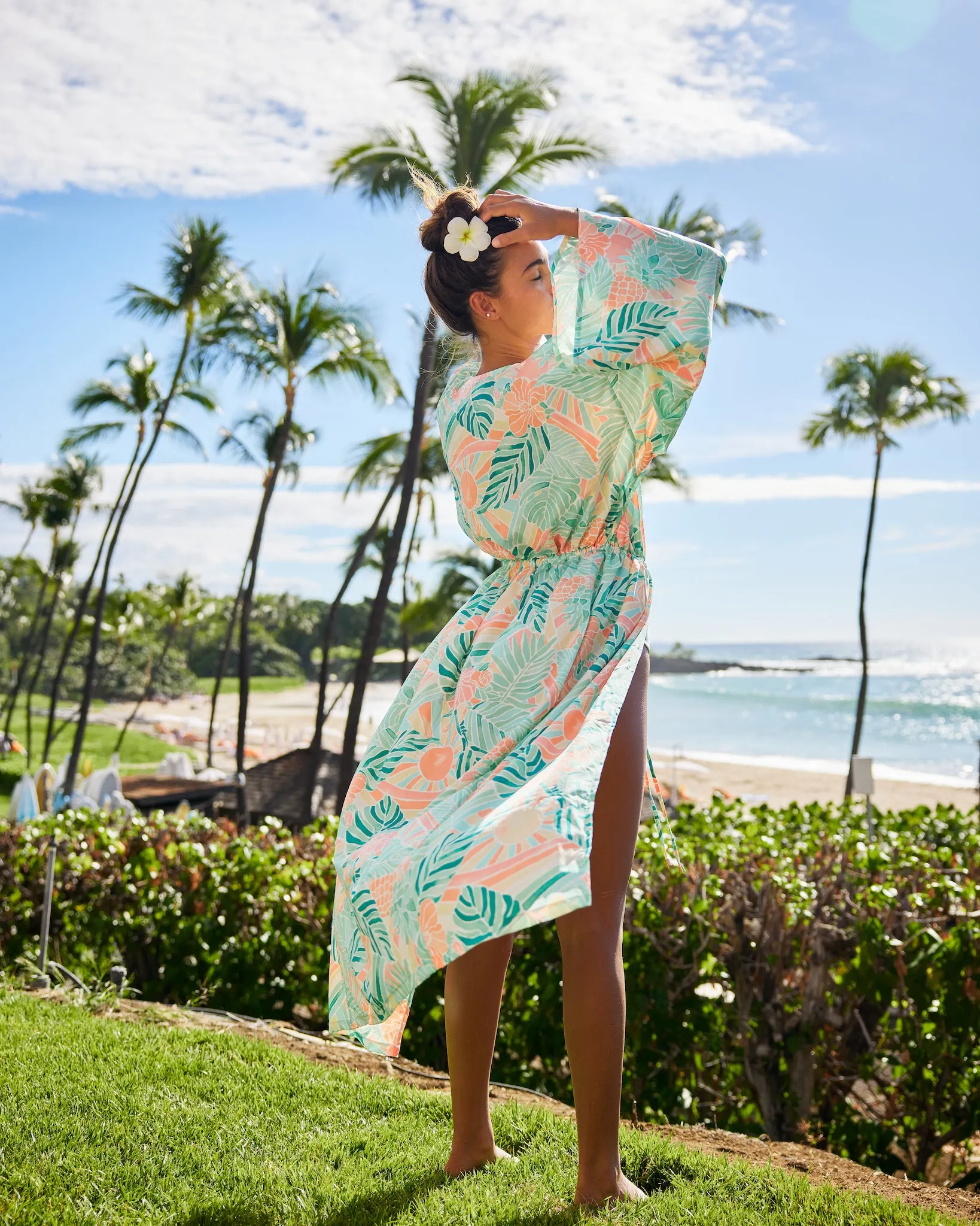 The Hawaii - Long Kimono with Long Sleeves