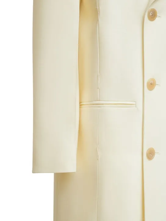 The Row   Catena wool &amp; silk twill long coat 