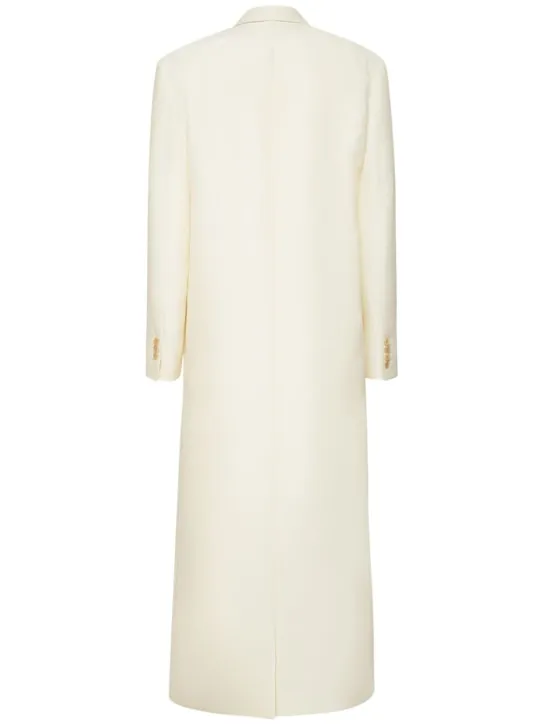 The Row   Catena wool &amp; silk twill long coat 