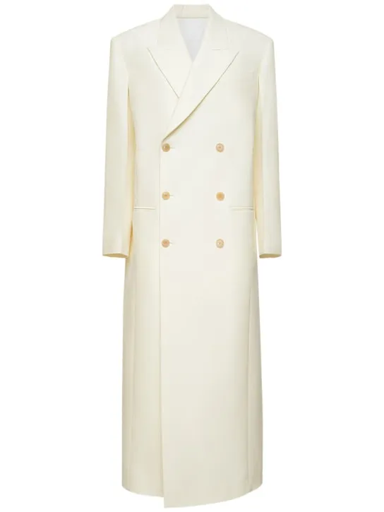 The Row   Catena wool &amp; silk twill long coat 