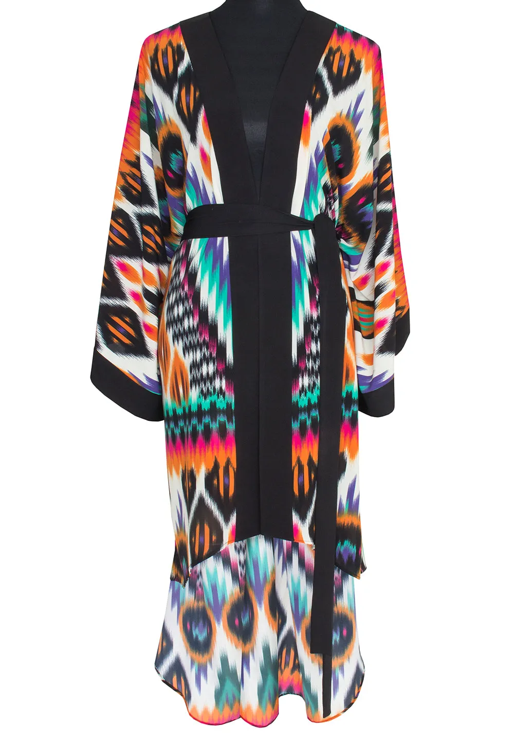 Tribal – Orange Apache Kimono Skull (Black)