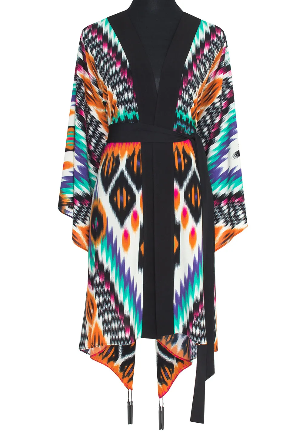 Tribal – Orange Apache Kimono Skull (Black)