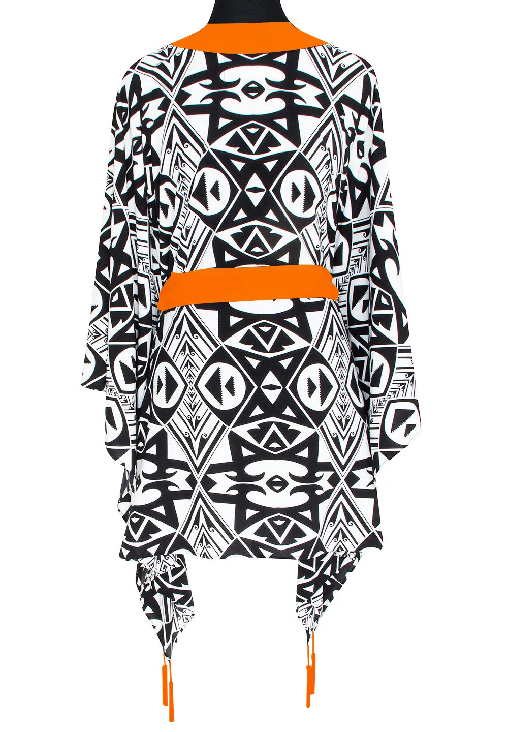 Tulum – Tribal Kimono (Neon Orange)