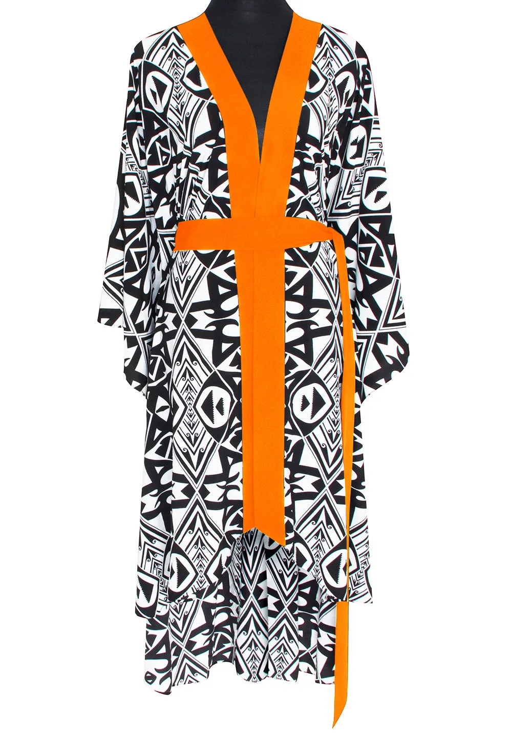 Tulum – Tribal Kimono (Neon Orange)