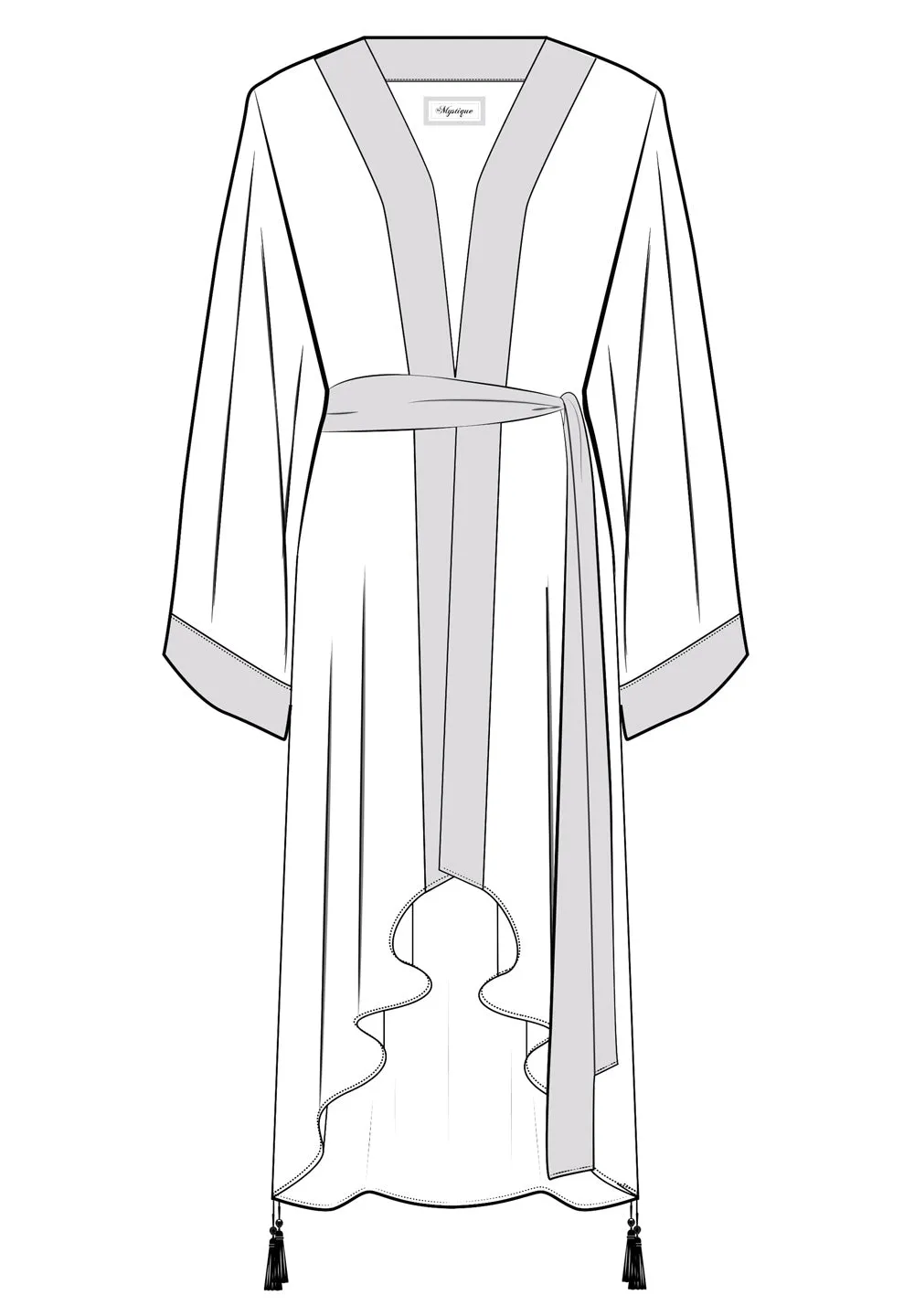 Tulum – Tribal Kimono (Neon Orange)