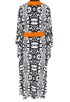 Tulum – Tribal Kimono (Neon Orange)