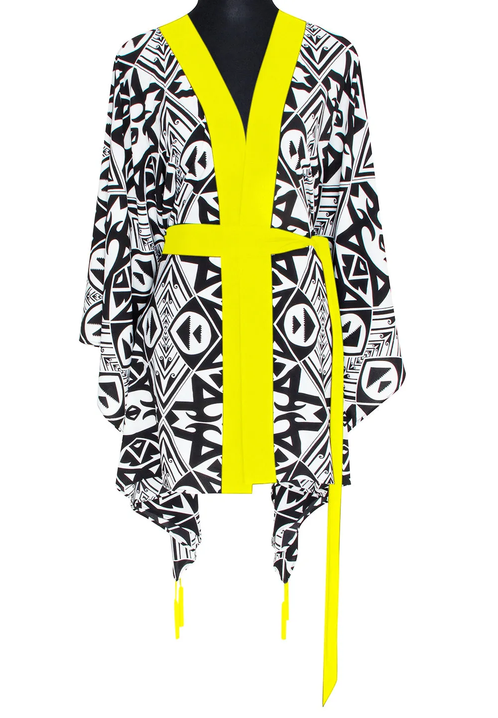 Tulum – Tribal Kimono (Neon Yellow)