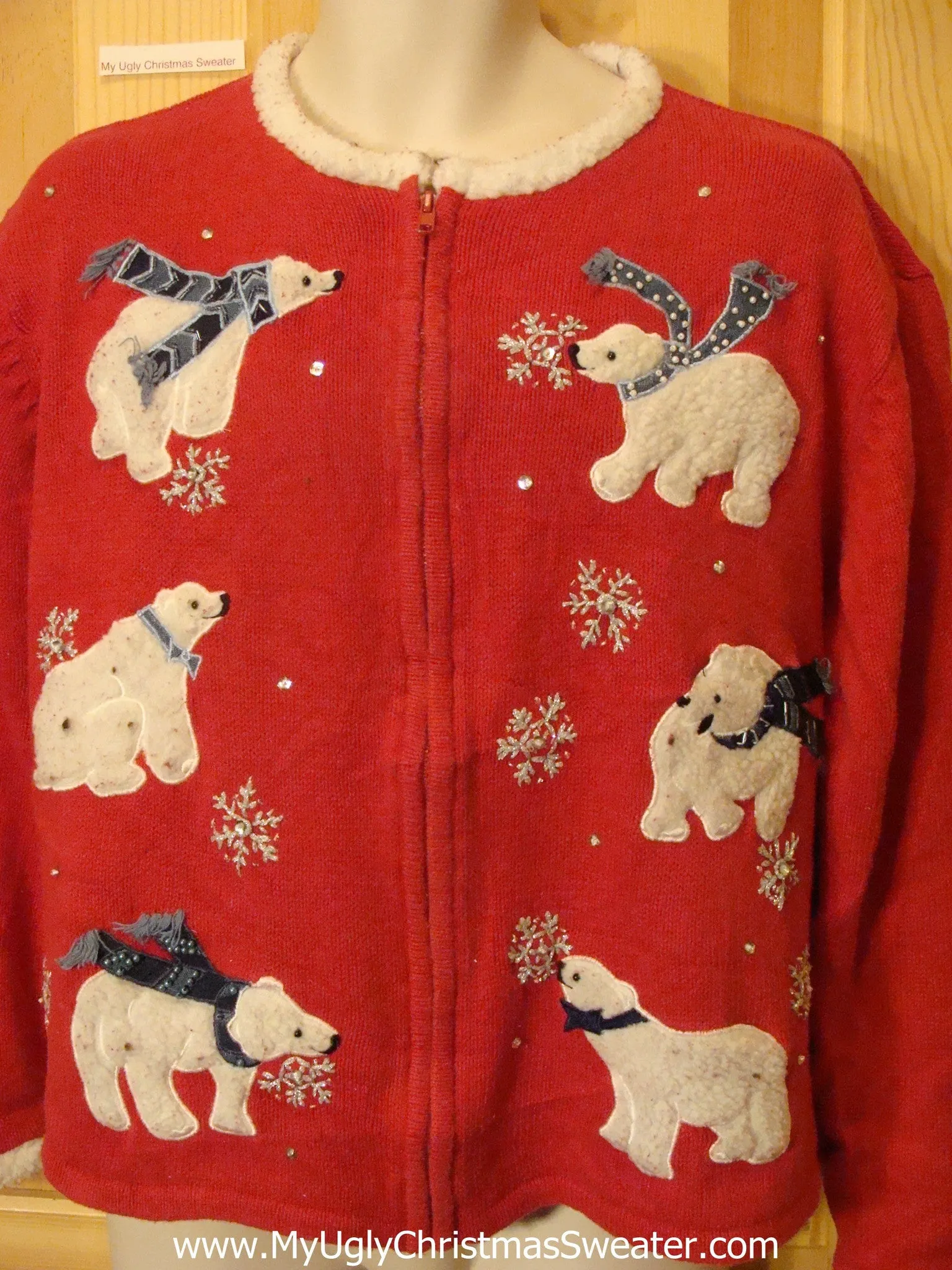 Ugly Christmas Sweater Fluffy Polar Bears