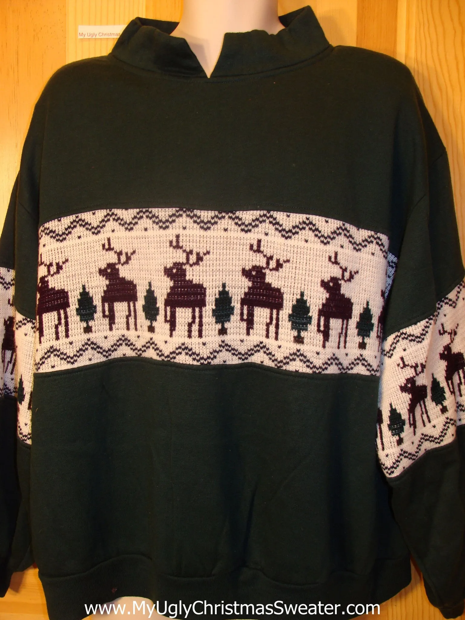 Ugly Christmas Sweater-Sweatshirt with Reindeer
