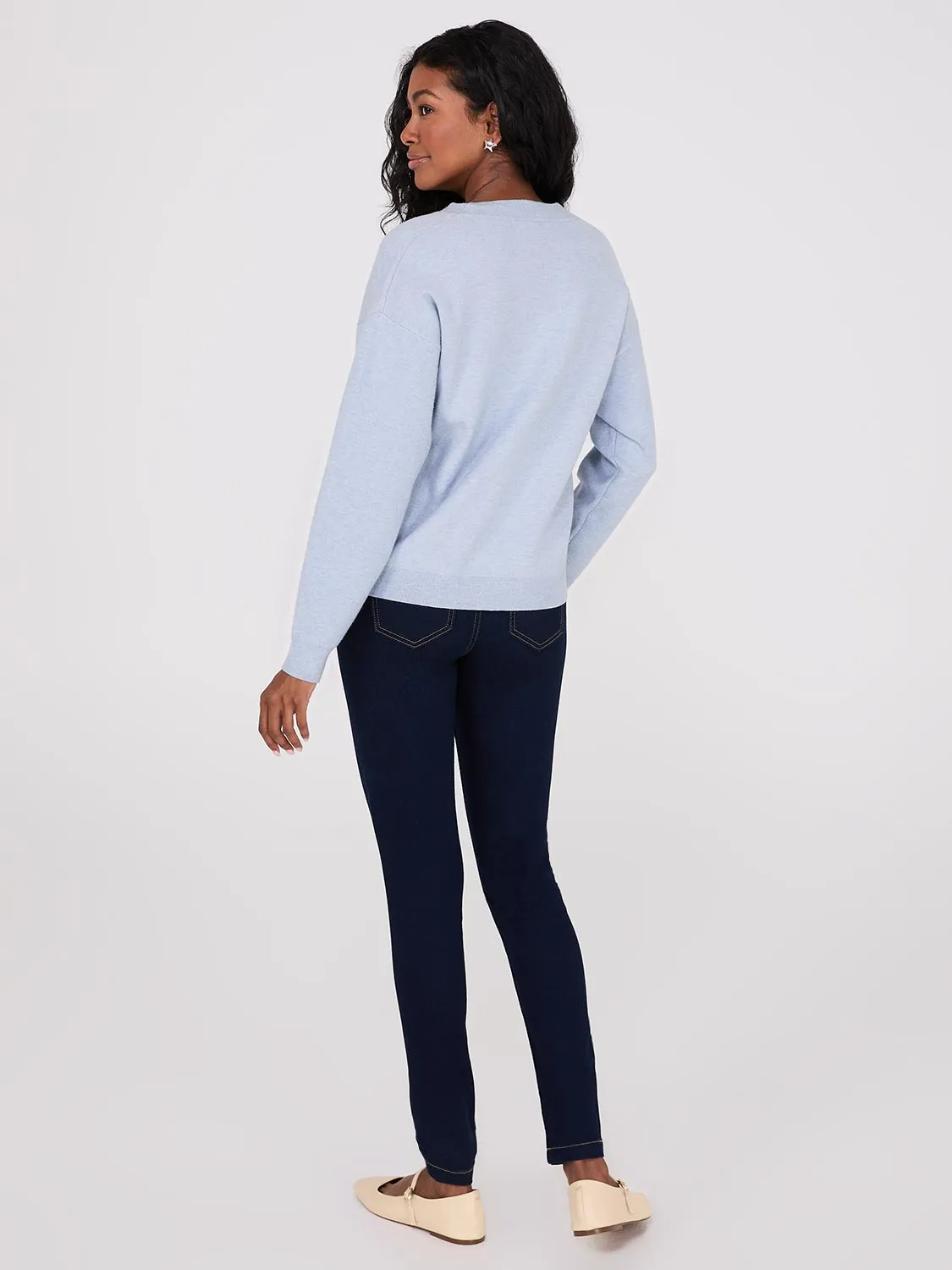V-Neck Knit Cardigan