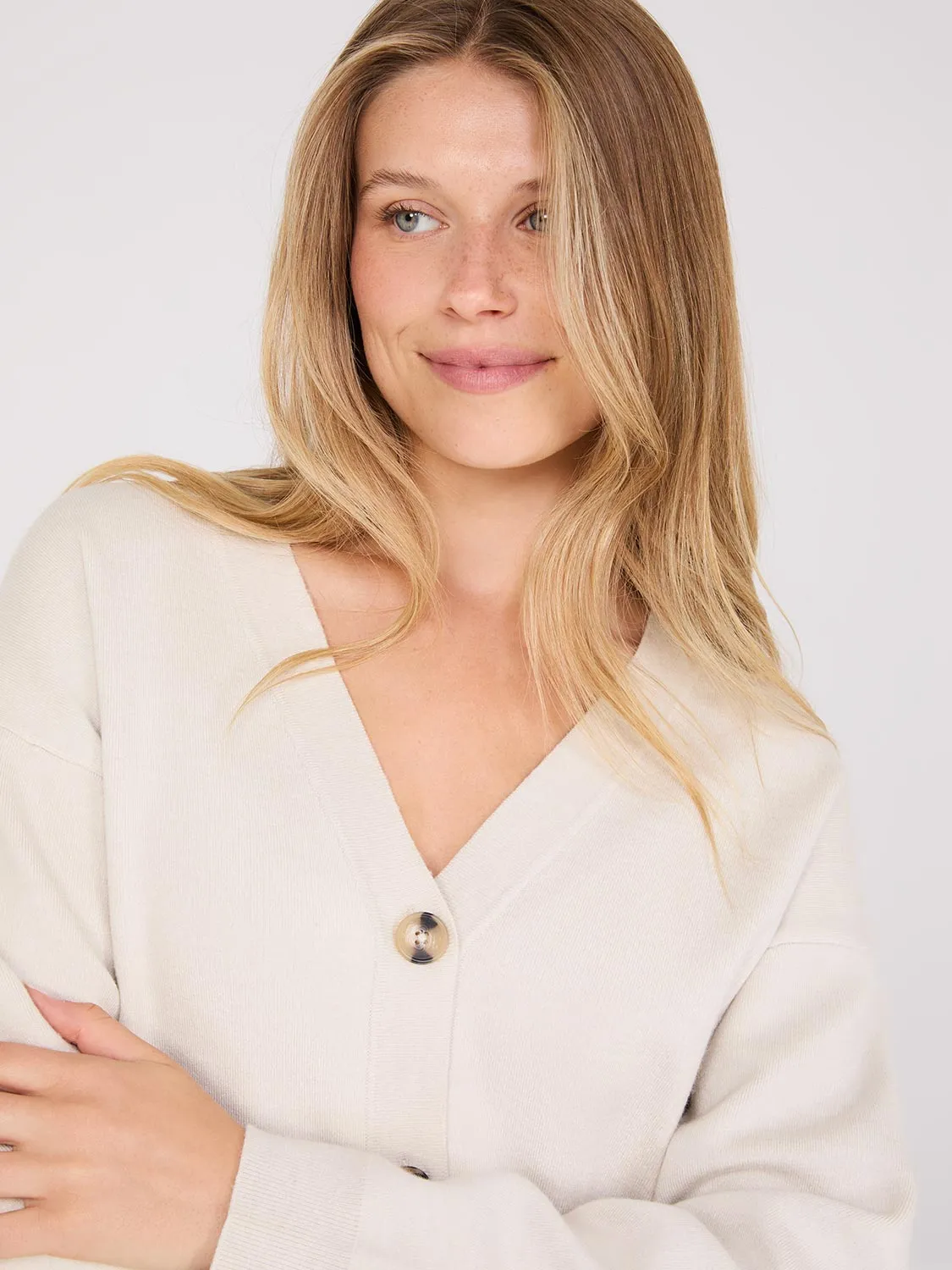 V-Neck Knit Cardigan