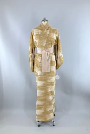 Vintage 80s Tan Kimono