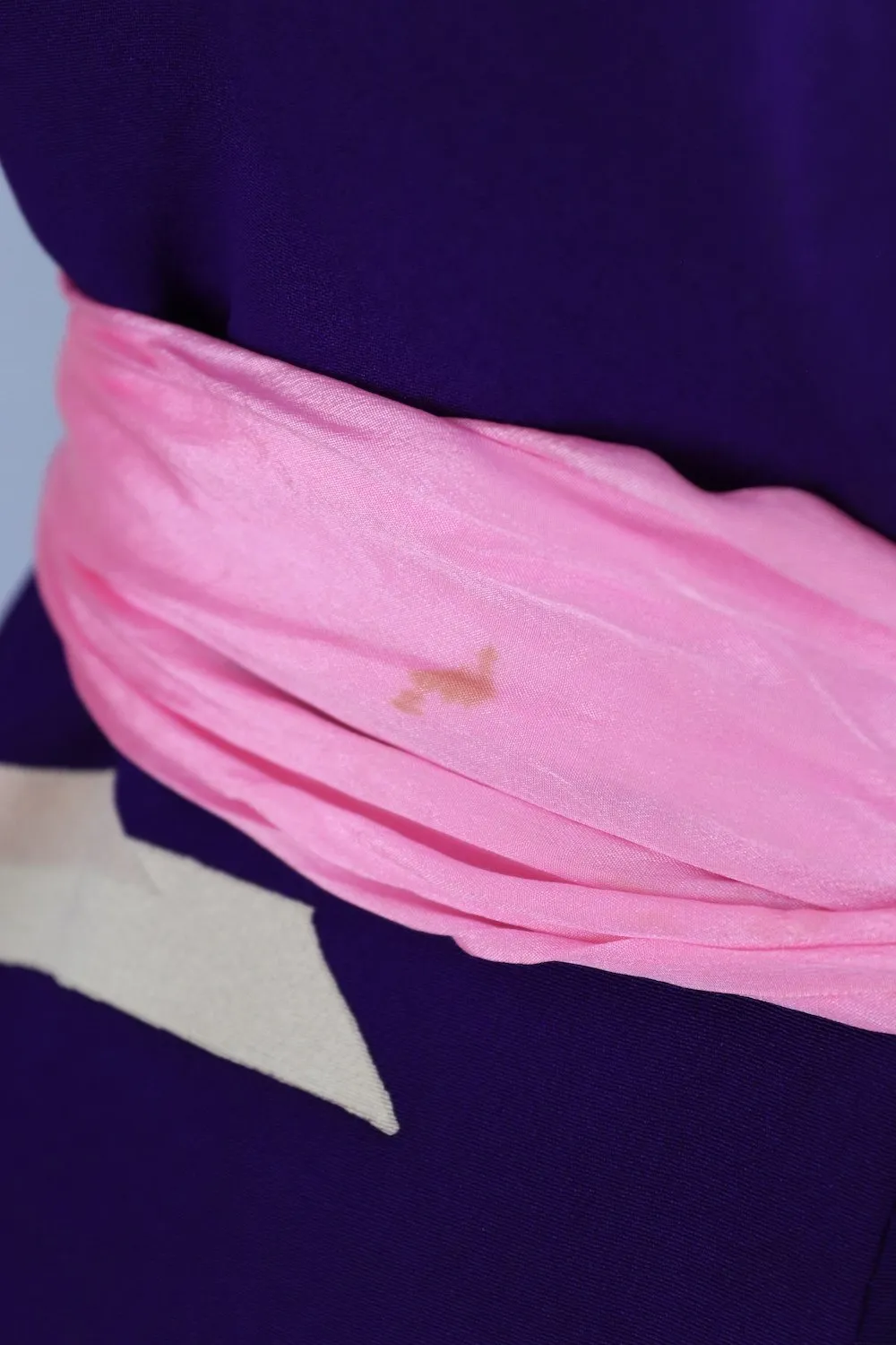Vintage Silk Kimono Cardigan Jacket / Purple Starburst