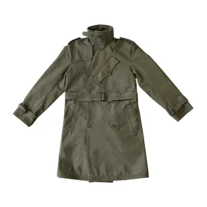 Vintage World War II British Army Trench Trench Coat Long Jacket