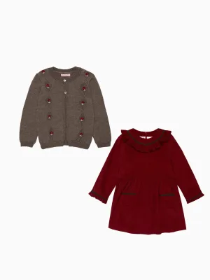 Vivian Dress & Espina Cardigan Girl Outfit Bundle