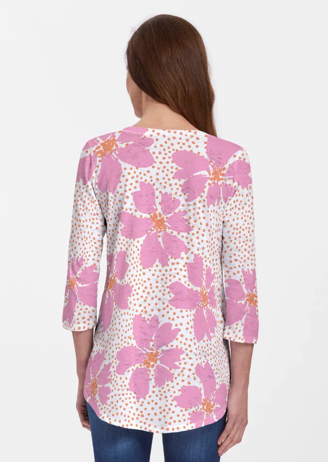 Whimsy Rose V-Neck Flowy Tunic