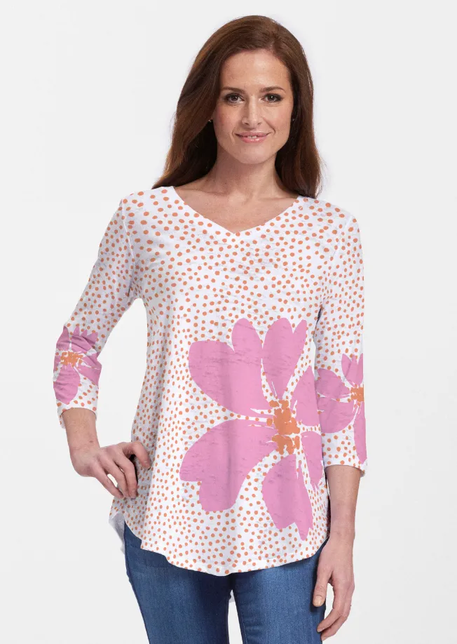 Whimsy Rose V-Neck Flowy Tunic
