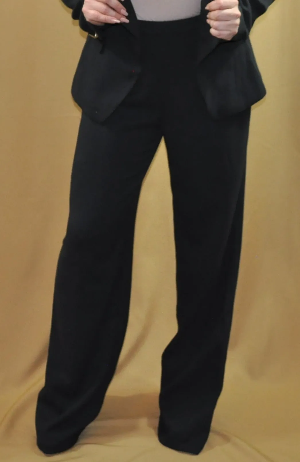 Wide Leg Trousers - Black
