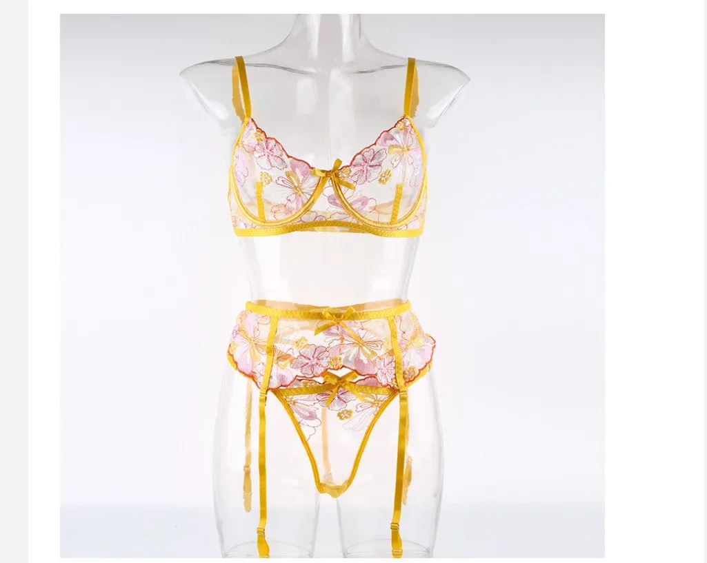 Yellow Sexy Lingerie Set KF70179